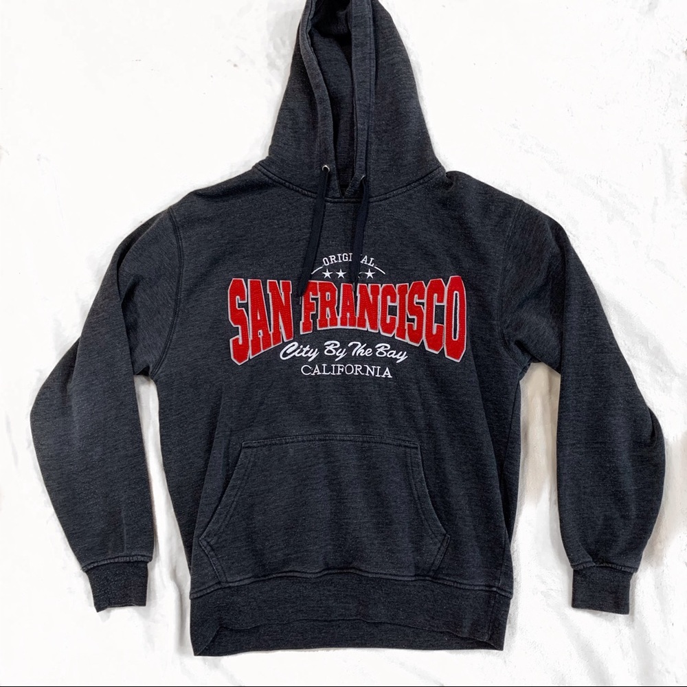 San Francisco Sweater Hoodie Boston Red Lettering